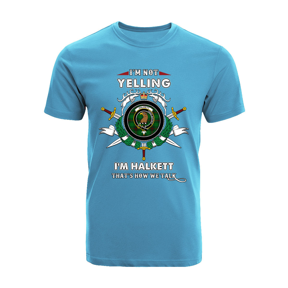 Halkett Tartan Crest T-shirt - I'm not yelling style