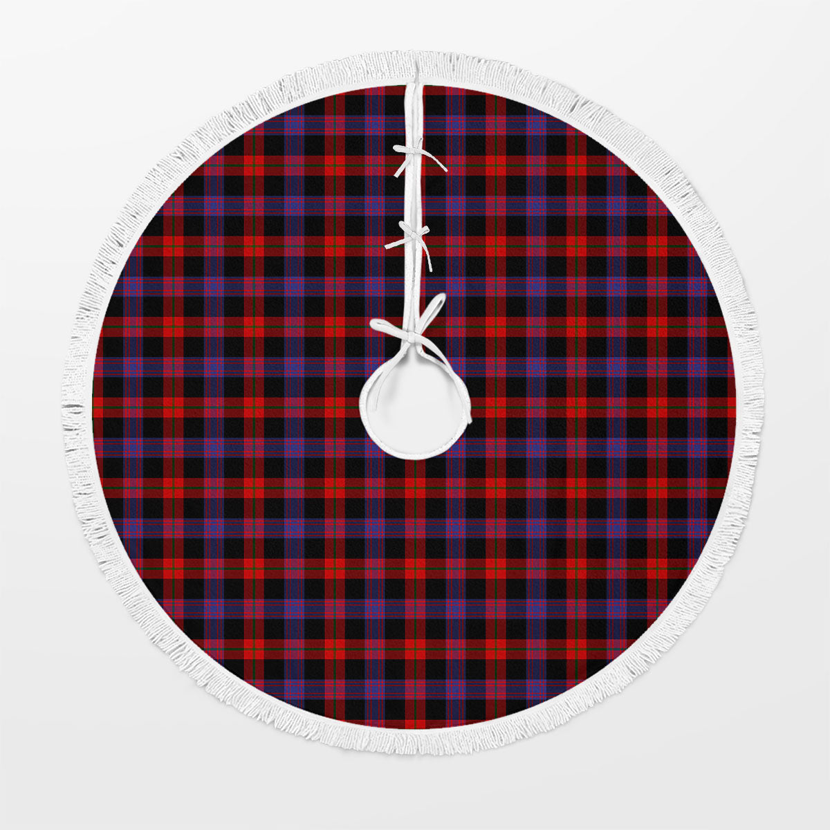 Broun Modern Tartan Christmas Tree Skirt