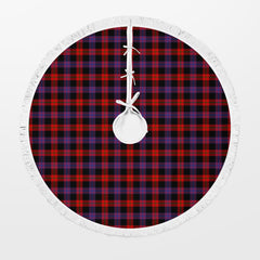 Brown Modern Tartan Christmas Tree Skirt