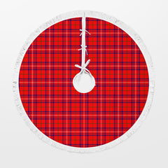 Rose Modern Tartan Christmas Tree Skirt