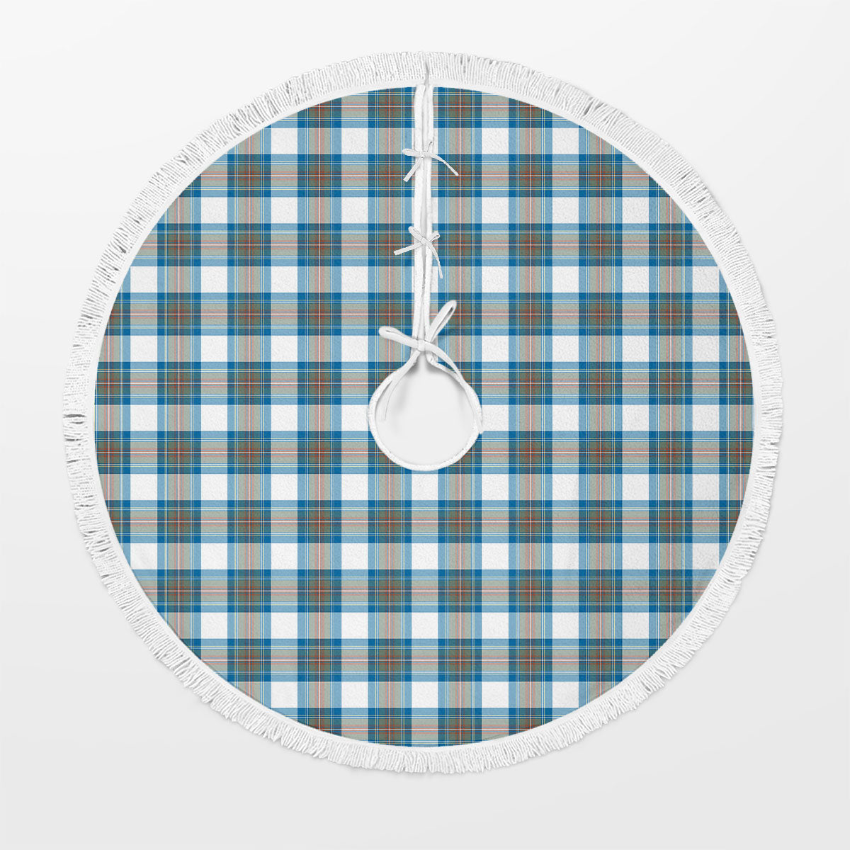 Stewart Muted Blue Tartan Christmas Tree Skirt