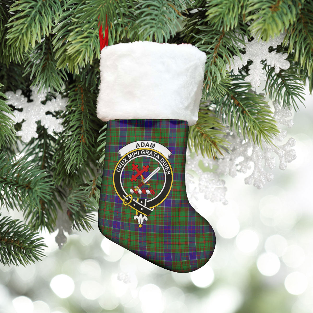 Adam Tartan Crest Christmas Stocking