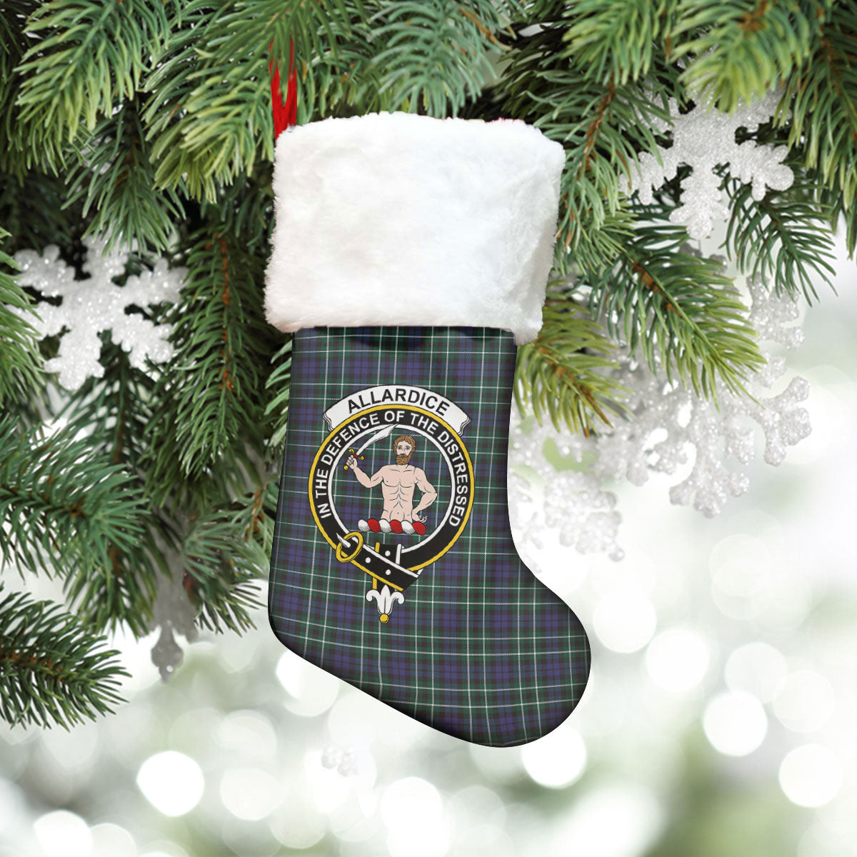 Allardice Tartan Crest Christmas Stocking