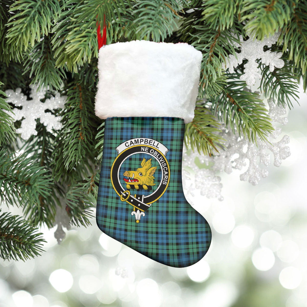 Campbell Ancient 01 Tartan Crest Christmas Stocking