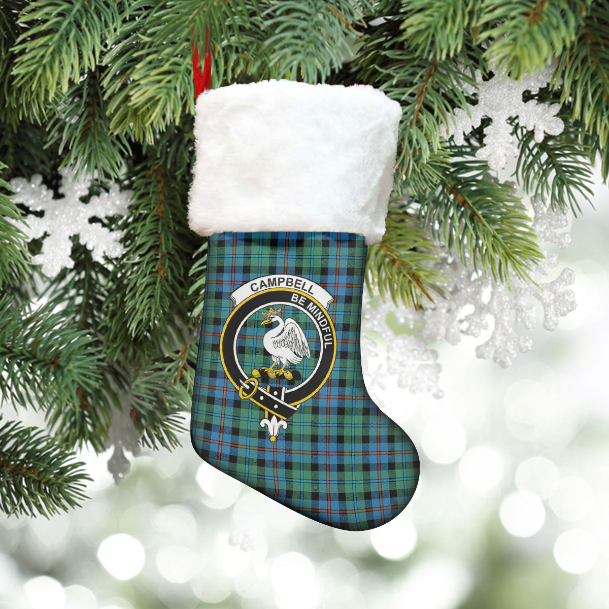 Campbell of Cawdor Ancient Tartan Crest Christmas Stocking