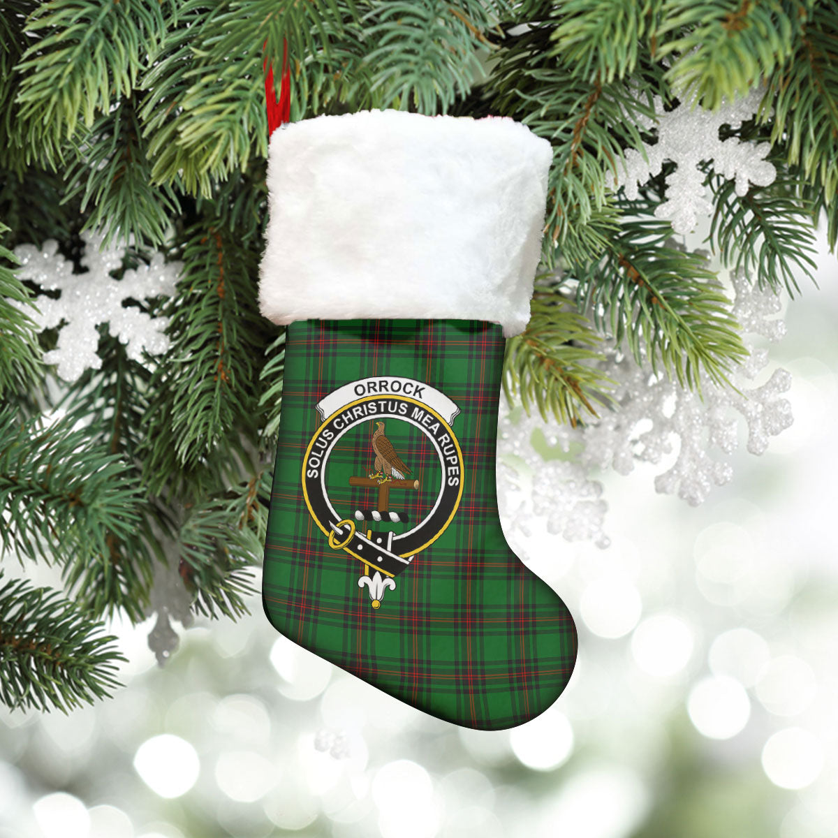 Orrock Tartan Crest Christmas Stocking