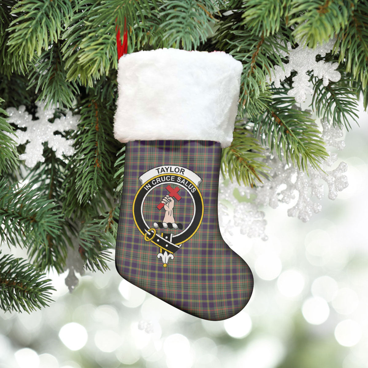 Taylor Weathered Tartan Crest Christmas Stocking