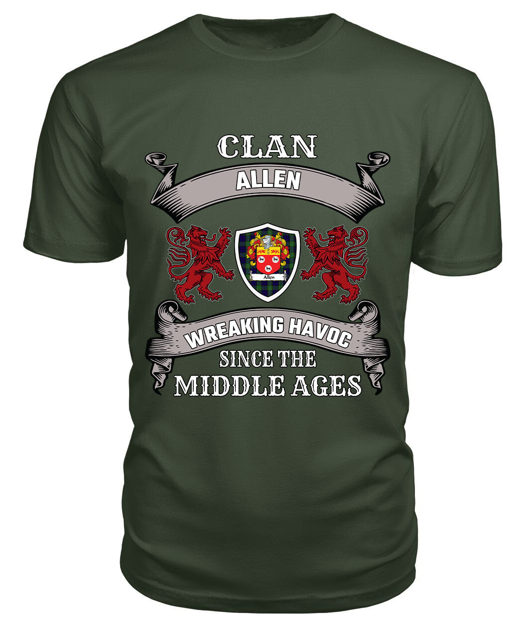 Allen Family Tartan - 2D T-shirt