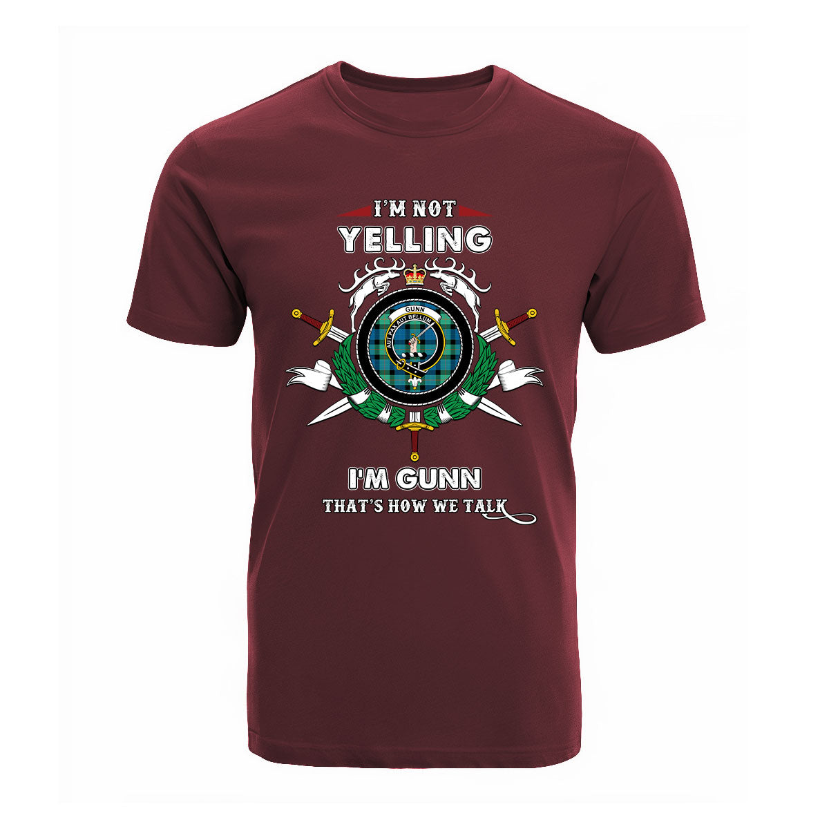 Gunn Tartan Crest T-shirt - I'm not yelling style