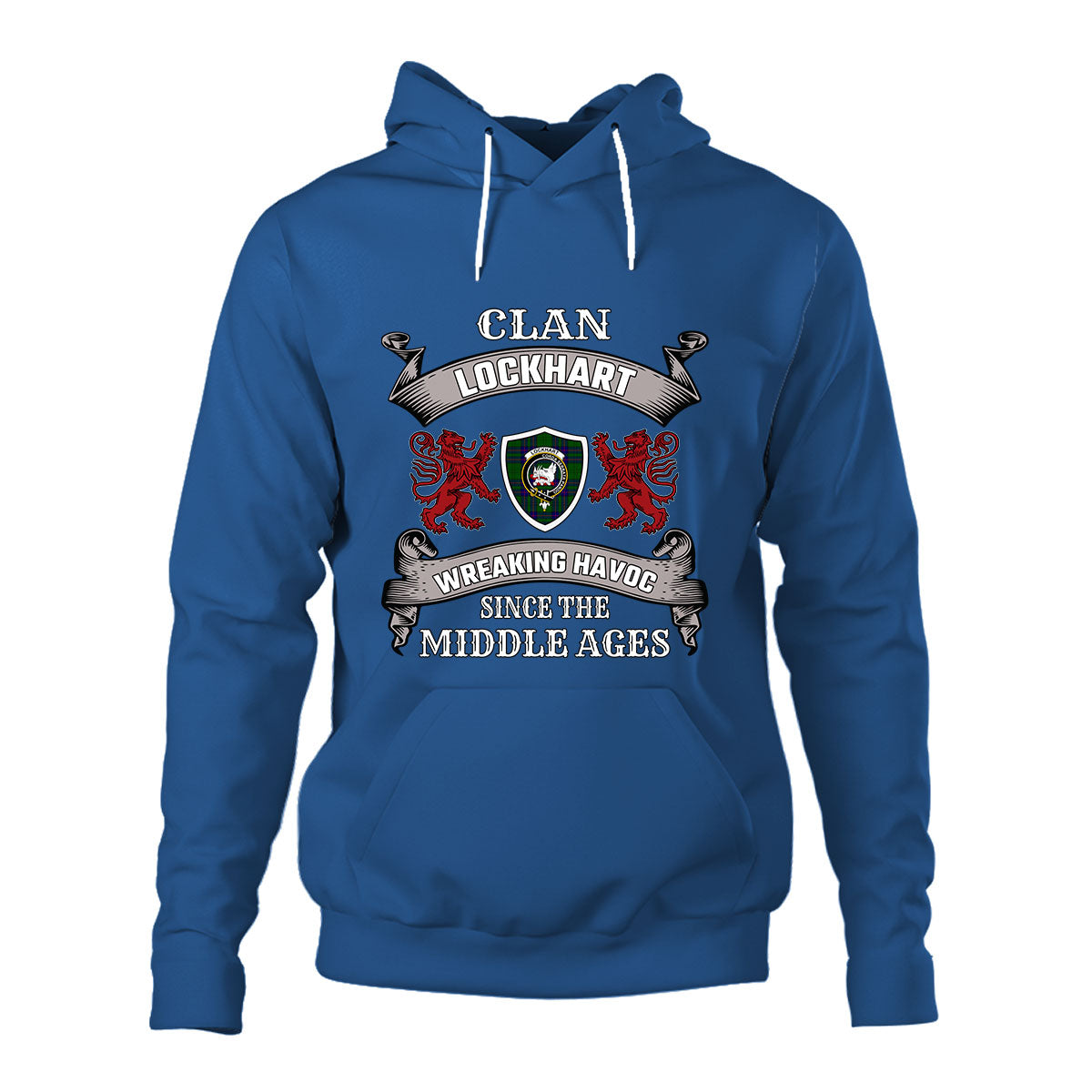 Lockhart Family Tartan - 2D Unisex Hoodie