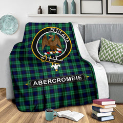 Abercrombie family Tartan Crest Blanket - 3 Sizes