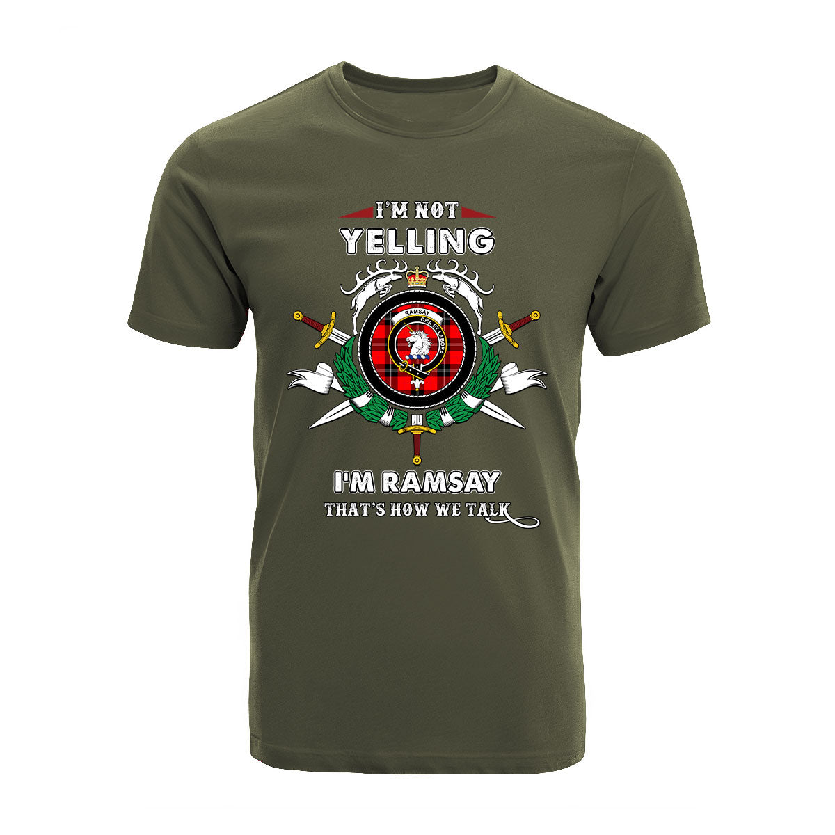 Ramsay Tartan Crest T-shirt - I'm not yelling style