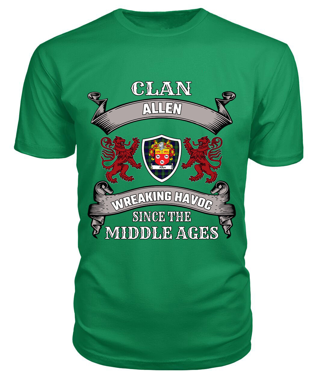 Allen Family Tartan - 2D T-shirt