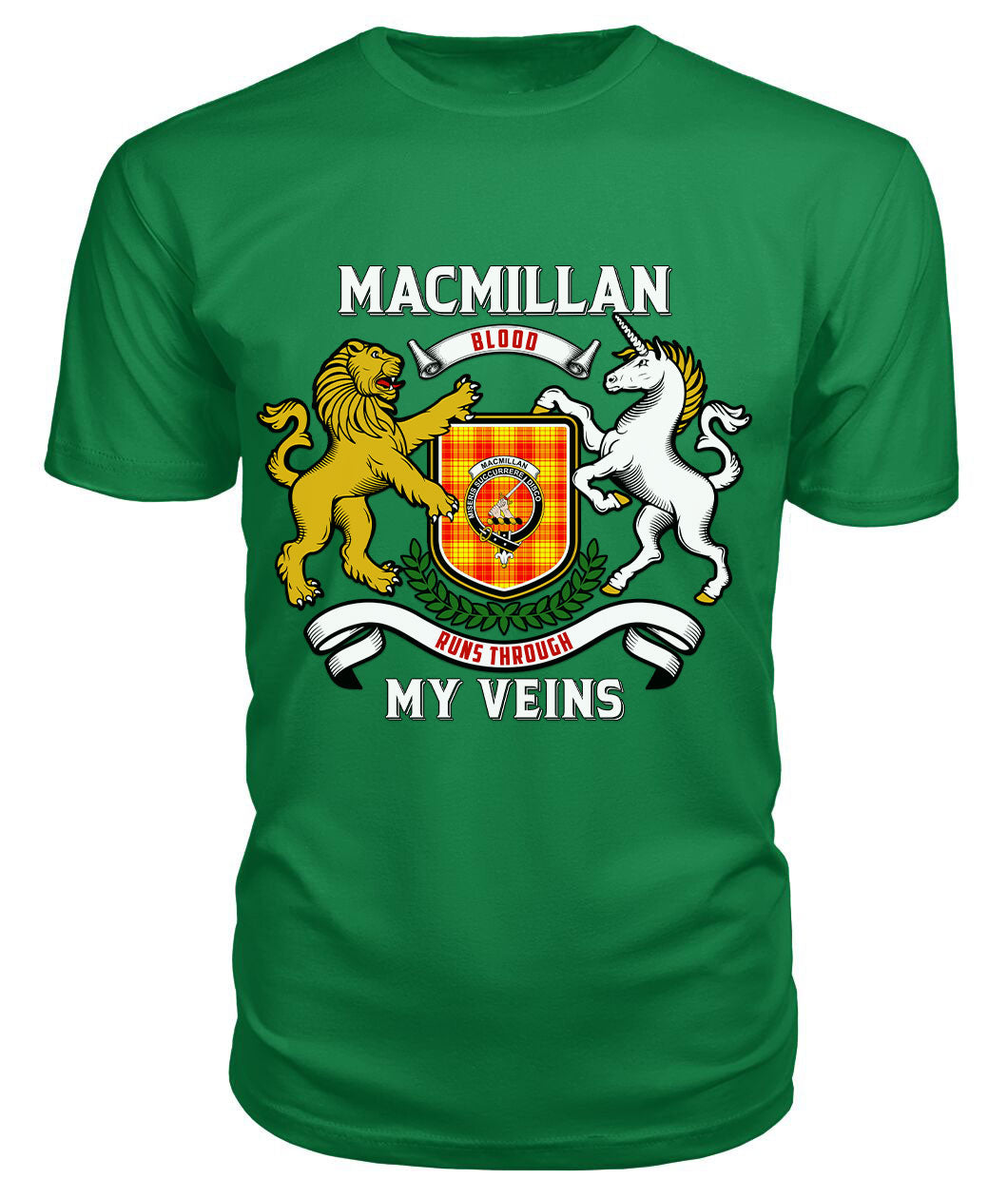 MacMillan Tartan Crest 2D T-shirt - Blood Runs Through My Veins Style