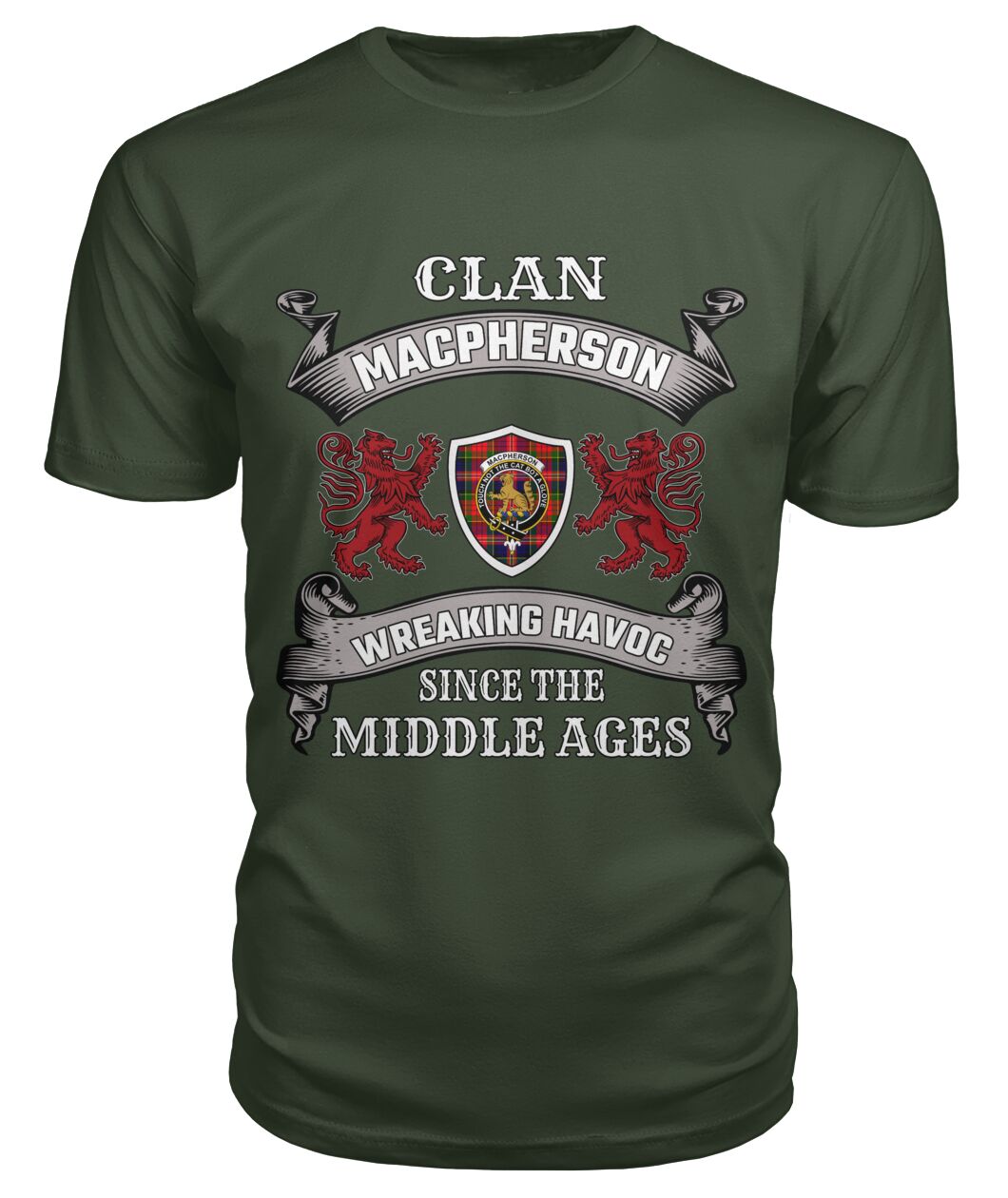 MacPherson Family Tartan - 2D T-shirt