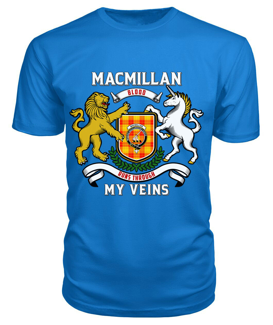 MacMillan Tartan Crest 2D T-shirt - Blood Runs Through My Veins Style