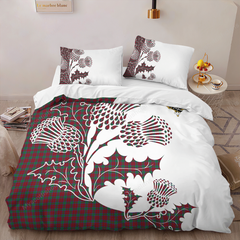 Fotheringham Tartan Crest Bedding Set - Thistle Style