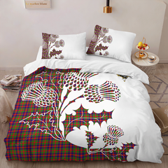 Gow (of Skeoch) Tartan Crest Bedding Set - Thistle Style