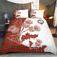 Hepburn Tartan Crest Bedding Set - Thistle Style