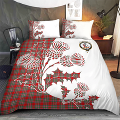 MacBain Tartan Crest Bedding Set - Thistle Style