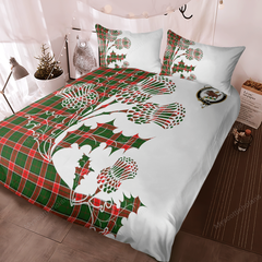 Pollock Tartan Crest Bedding Set - Thistle Style