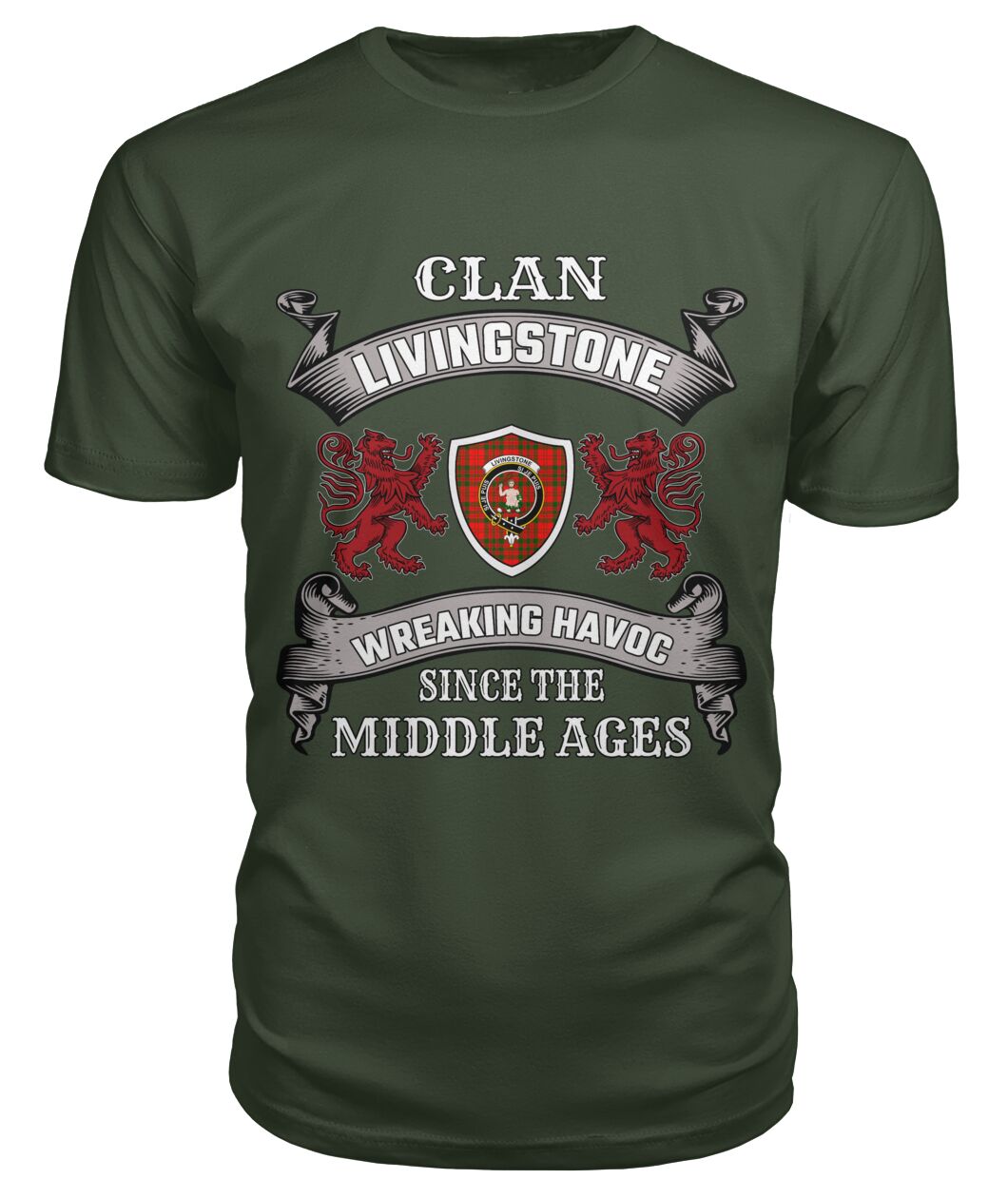 Livingstone Family Tartan - 2D T-shirt