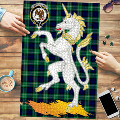 Abercrombie Tartan Crest Unicorn Scotland Jigsaw Puzzles