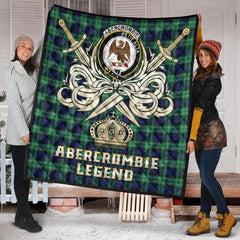 Abercrombie Tartan Crest Legend Gold Royal Premium Quilt