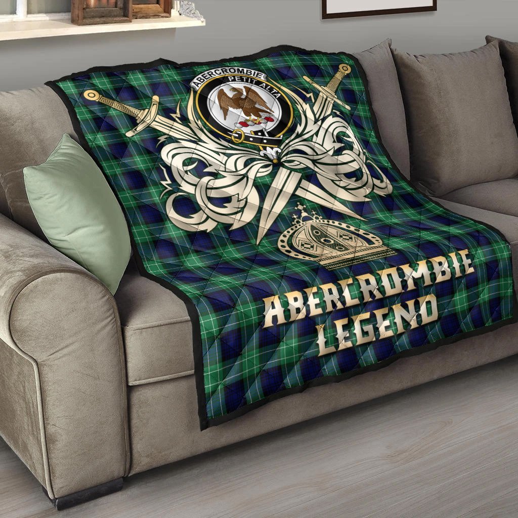 Abercrombie Tartan Crest Legend Gold Royal Premium Quilt