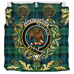 Abercrombie Ancient Tartan Crest Bedding Set - Golden Thistle Style