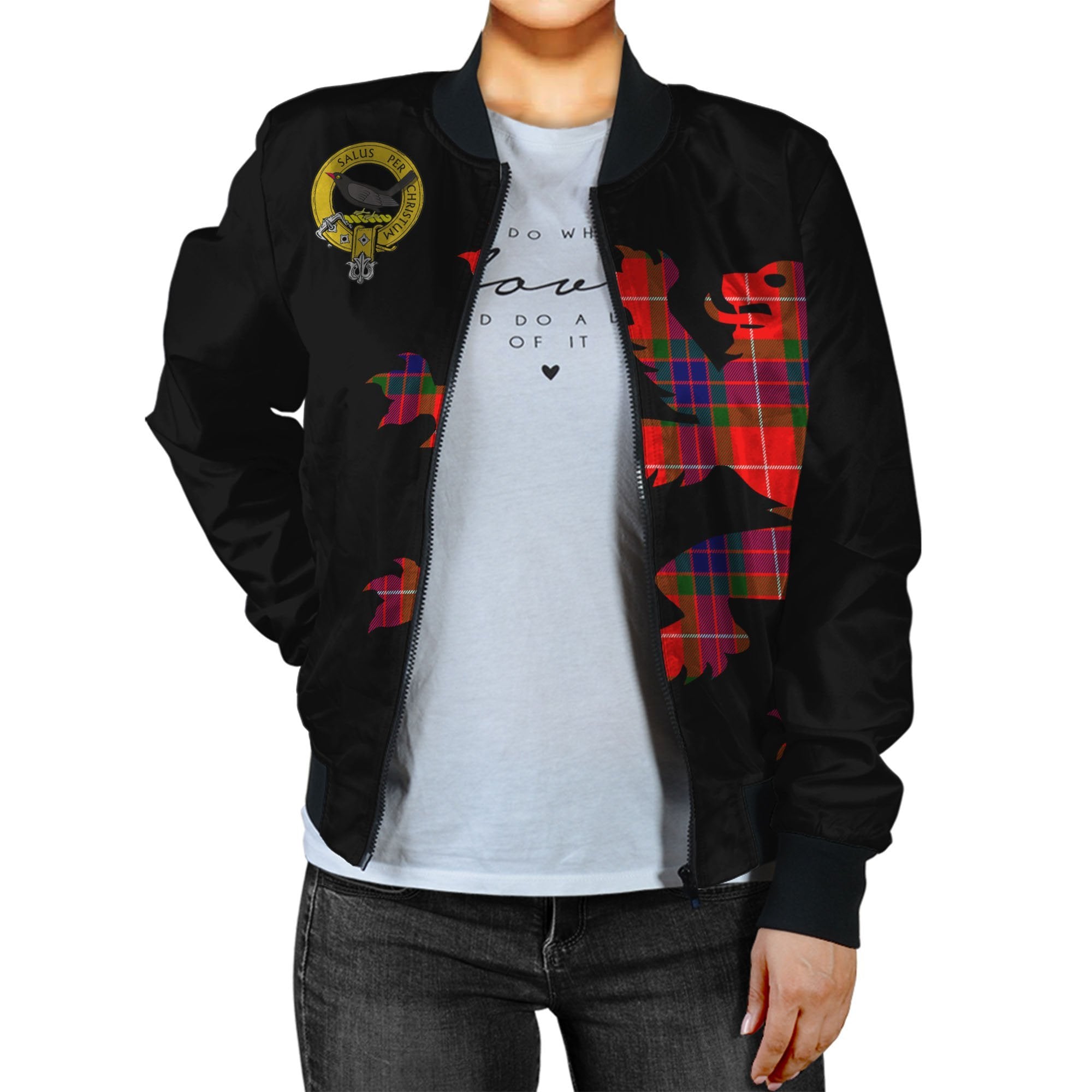 Abernethy Tartan Bomber Jacket Lion & Thistle