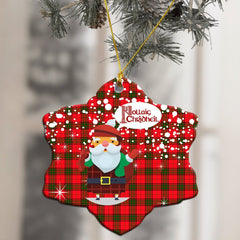 Adair Tartan Christmas Ceramic Ornament - Santa Style