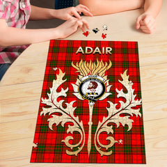 Adair Tartan Crest Thistle Jigsaw Puzzles