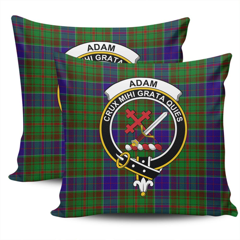 Scottish Adam Tartan Crest Pillow Cover - Tartan Cushion Cover 2