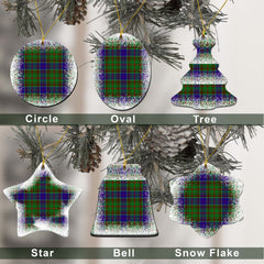 Adam Tartan Christmas Ceramic Ornament - Snow Style