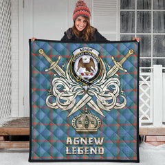 Agnew Ancient Tartan Crest Legend Gold Royal Premium Quilt