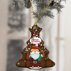 Ainslie Tartan Christmas Ceramic Ornament - Santa Style