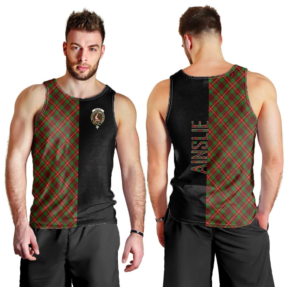 Ainslie Tartan Crest Men's Tank Top - Cross Style