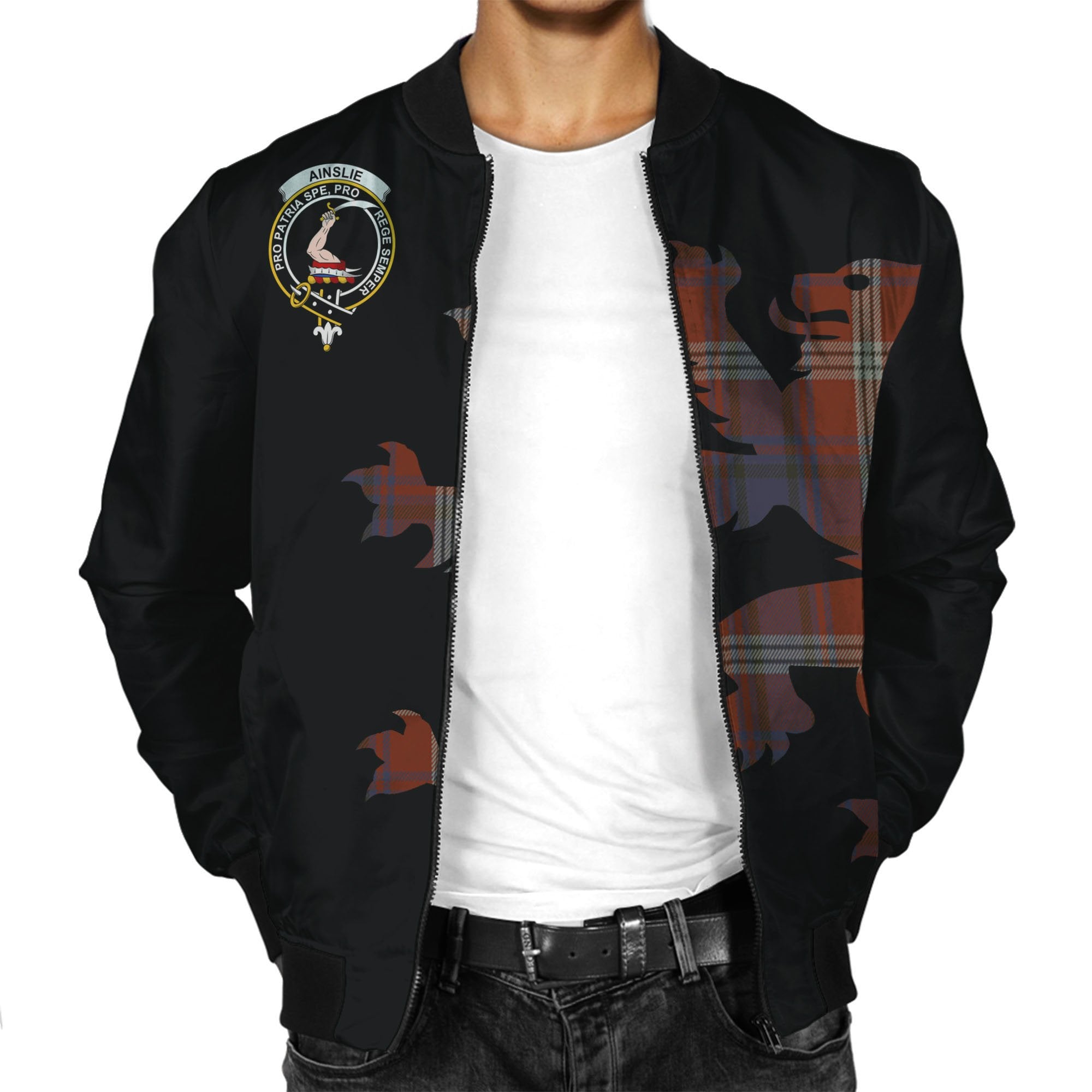 Ainslie Tartan Bomber Jacket Lion & Thistle