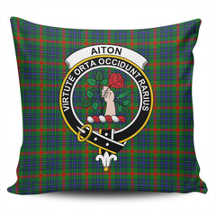 Scottish Aiton Tartan Crest Pillow Cover - Tartan Cushion Cover 1