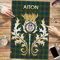 Aiton Tartan  Crest Thistle Jigsaw Puzzles