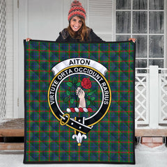 Aiton Family Tartan Crest Quilt