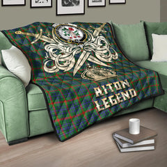 Aiton Tartan Crest Legend Gold Royal Premium Quilt