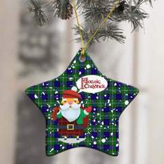 Alexander Tartan Christmas Ceramic Ornament - Santa Style