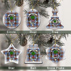 Anderson Tartan Christmas Ceramic Ornament - Snow Style