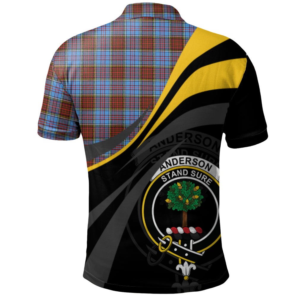 Anderson Modern Tartan Polo Shirt - Royal Coat Of Arms Style