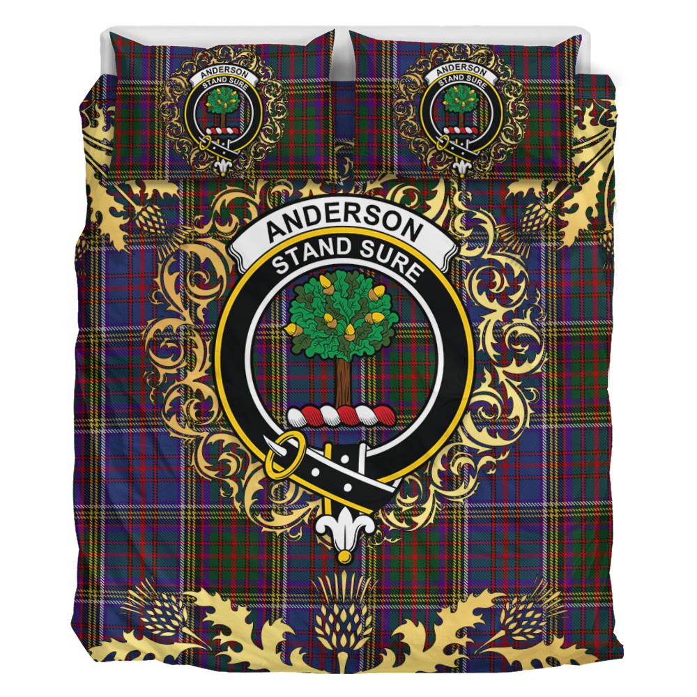 Anderson W L Tartan Crest Bedding Set - Golden Thistle Style