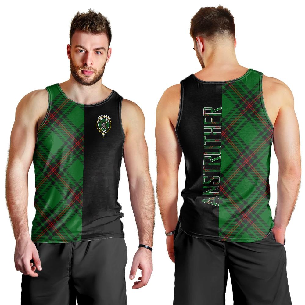 Anstruther Tartan Crest Men's Tank Top - Cross Style