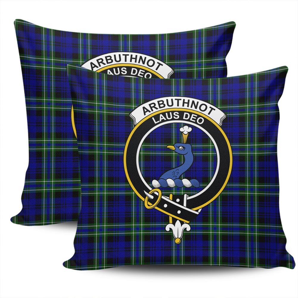 Scottish Arbuthnot Modern Tartan Crest Pillow Cover - Tartan Cushion Cover 2