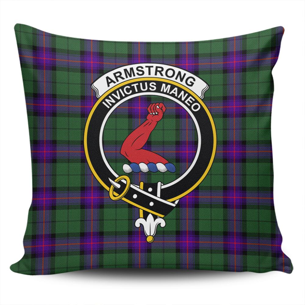 Scottish Armstrong Modern Tartan Crest Pillow Cover - Tartan Cushion Cover 1